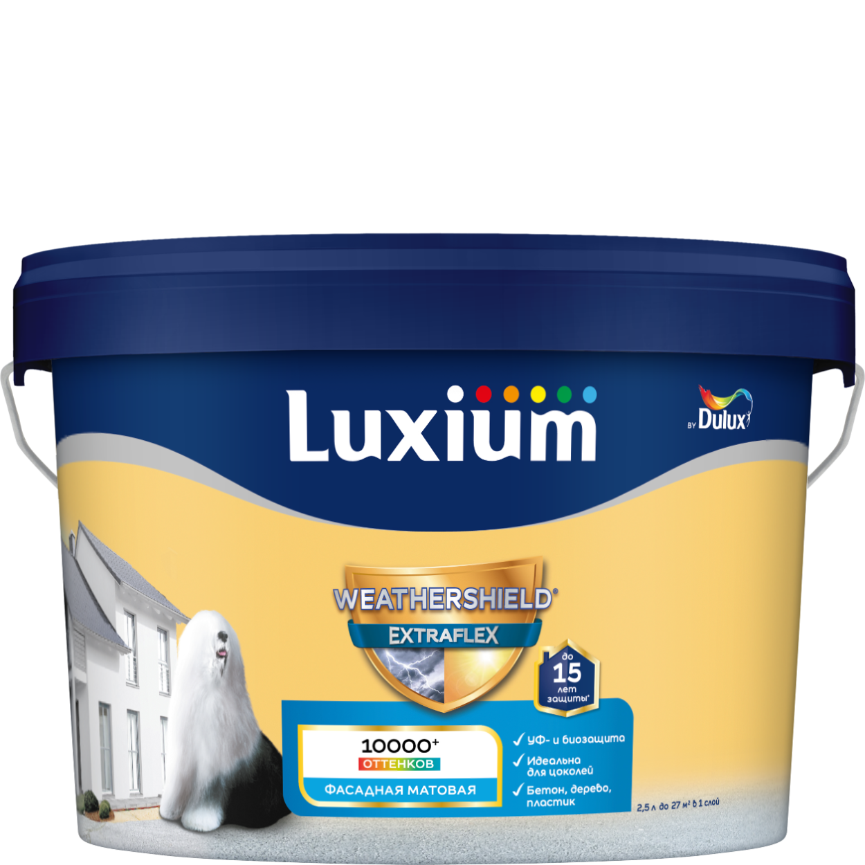 Купить Краска фасад Luxium Weathershield Extraflex BC2,25л Краска фасад Luxium Weathershield Extraflex BC2,25л