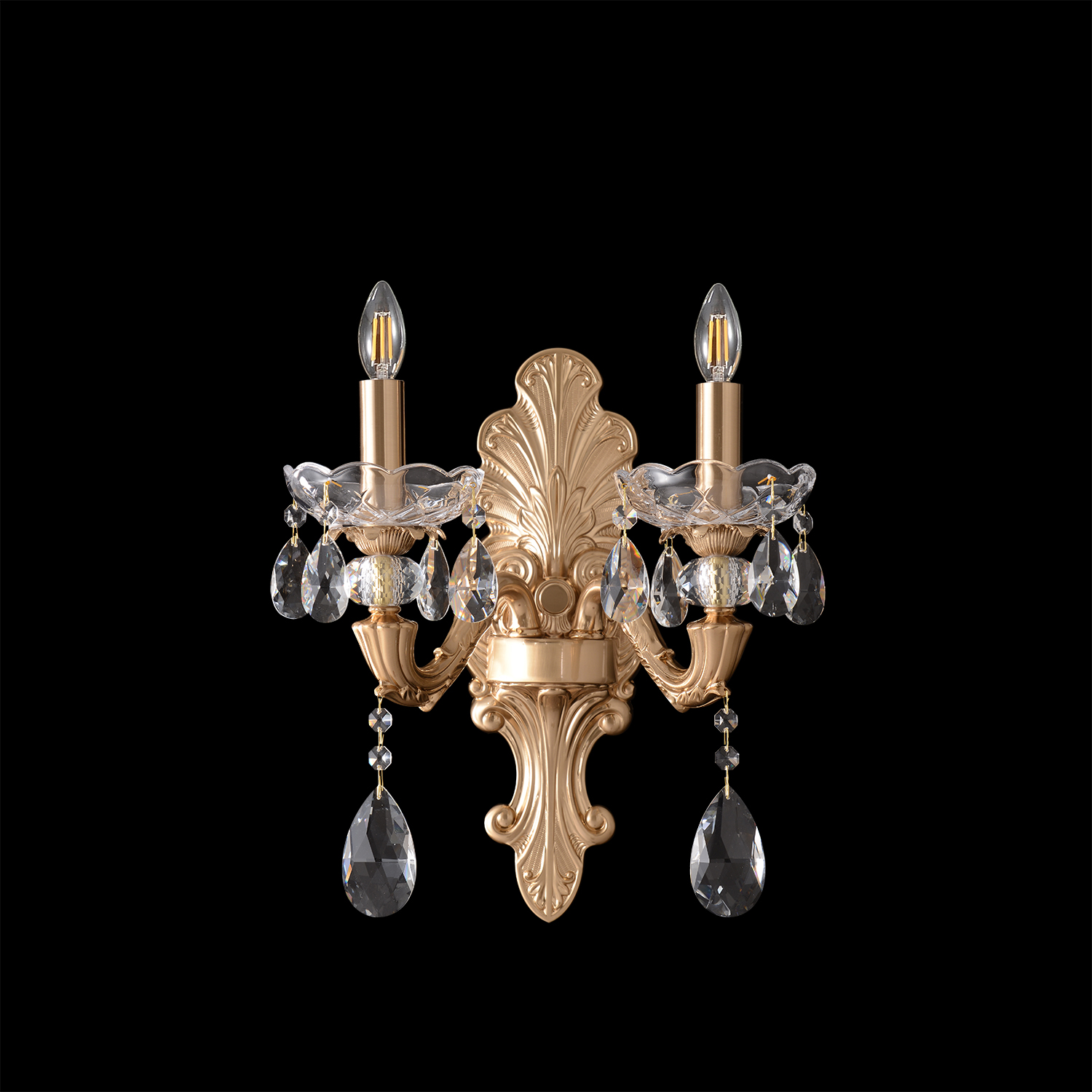 картинка Бра Crystal Lux ELIZABETH AP2 BRASS Crystal Lux 4320/402 от магазина pro-decor.kz