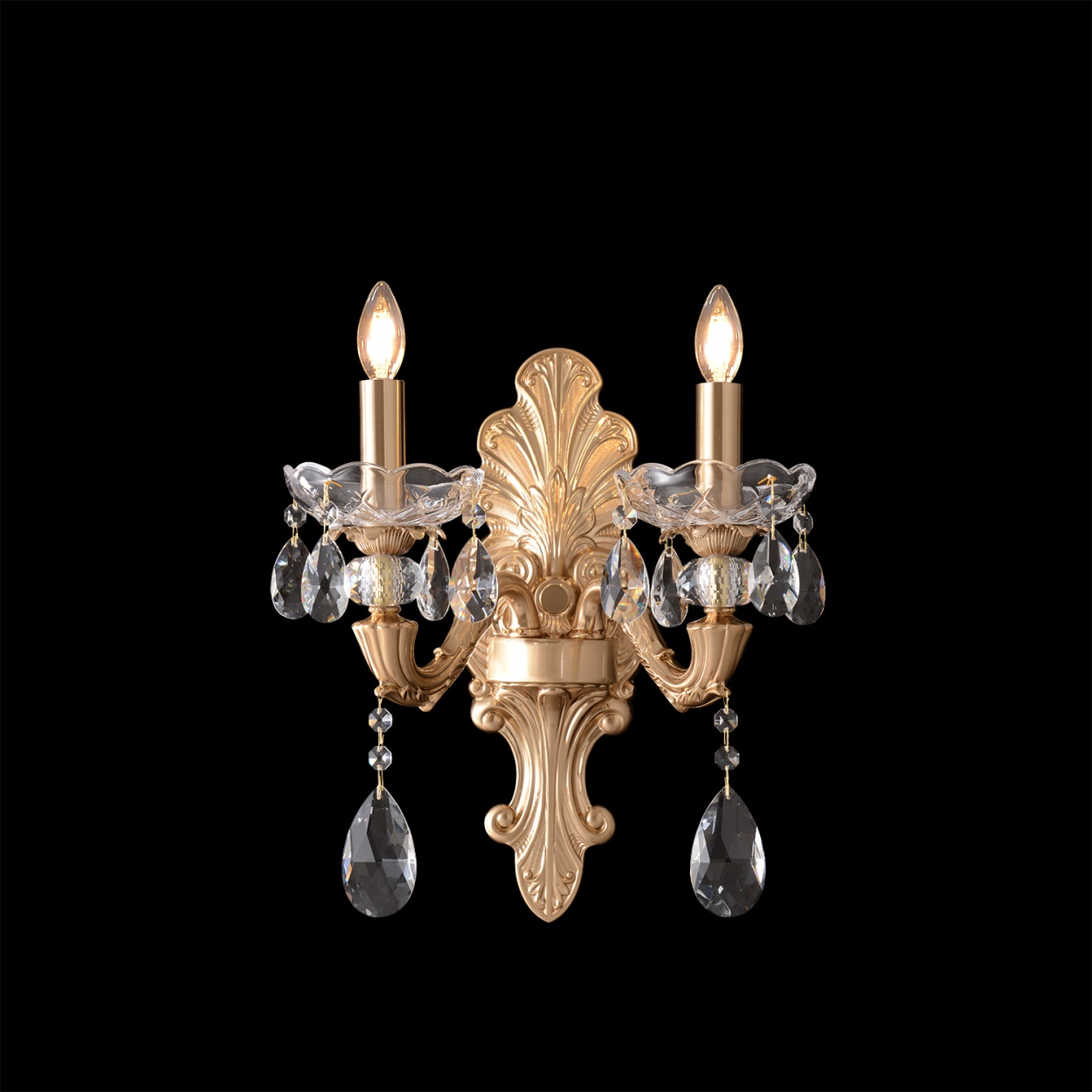 картинка Бра Crystal Lux ELIZABETH AP2 BRASS Crystal Lux 4320/402 от магазина pro-decor.kz