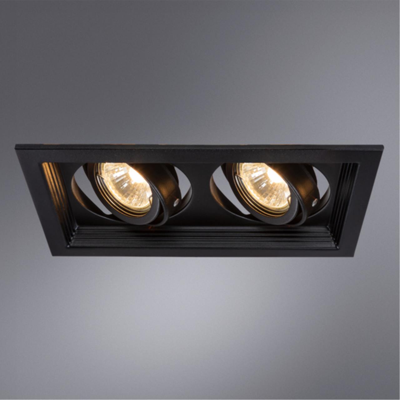 картинка Встраиваемый светильник Arte Lamp Canis A6661PL-2BK от магазина pro-decor.kz