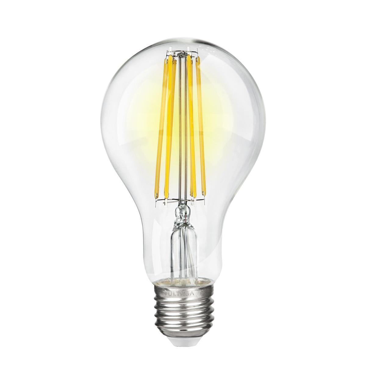 картинка Лампа светодиодная филаментная Voltega E27 15W 2800К прозрачная VG10-A1E27warm15W-F 7104 от магазина pro-decor.kz