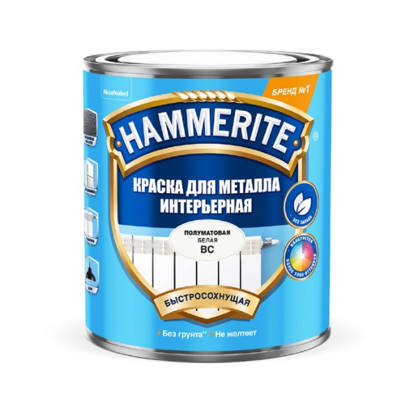 Купить Краска HAMMER д/мет интерьерная BC 0,9л Краска HAMMER д/мет интерьерная BC 0,9л