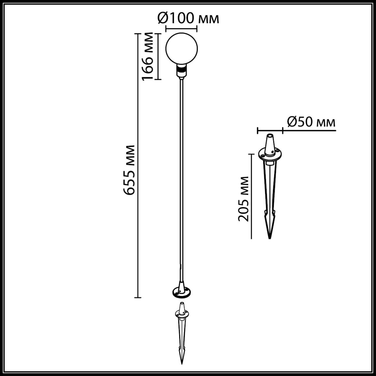 картинка 7121/2GL NATURE Odeon Light Уличный светильник DANDE от магазина pro-decor.kz
