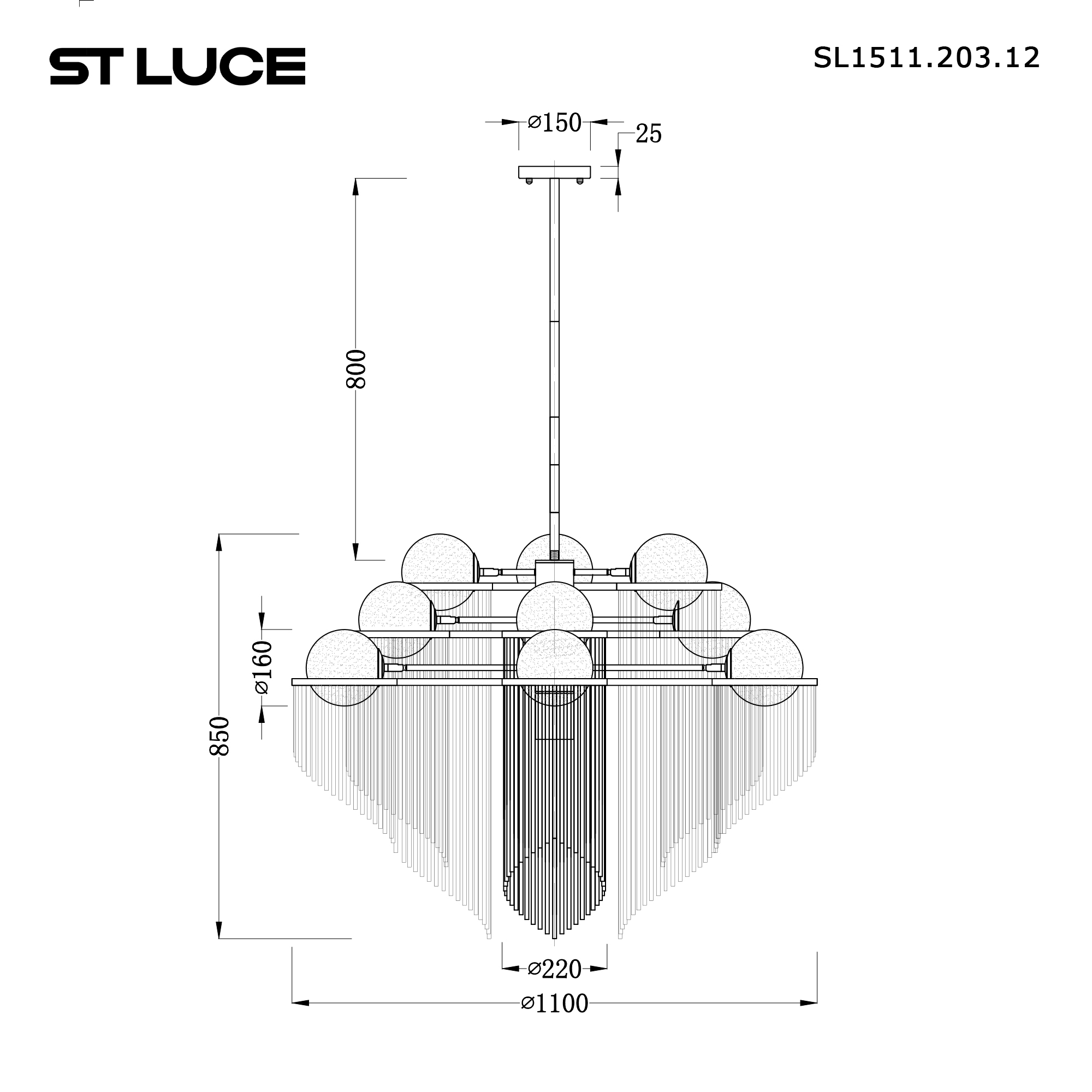 картинка SL1511.203.12 Люстра подвесная ST-Luce  от магазина pro-decor.kz