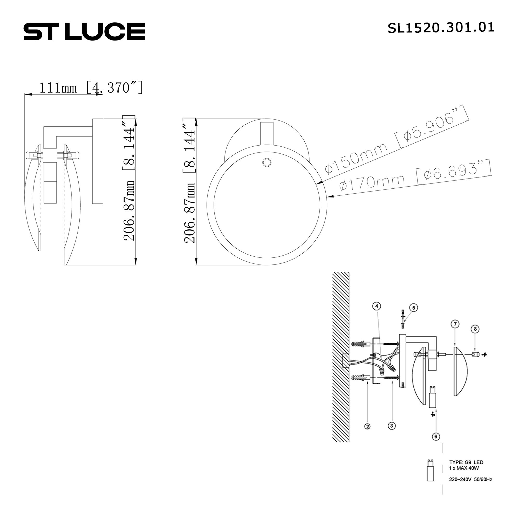 картинка SL1520.301.01 Светильник настенный ST-Luce  от магазина pro-decor.kz