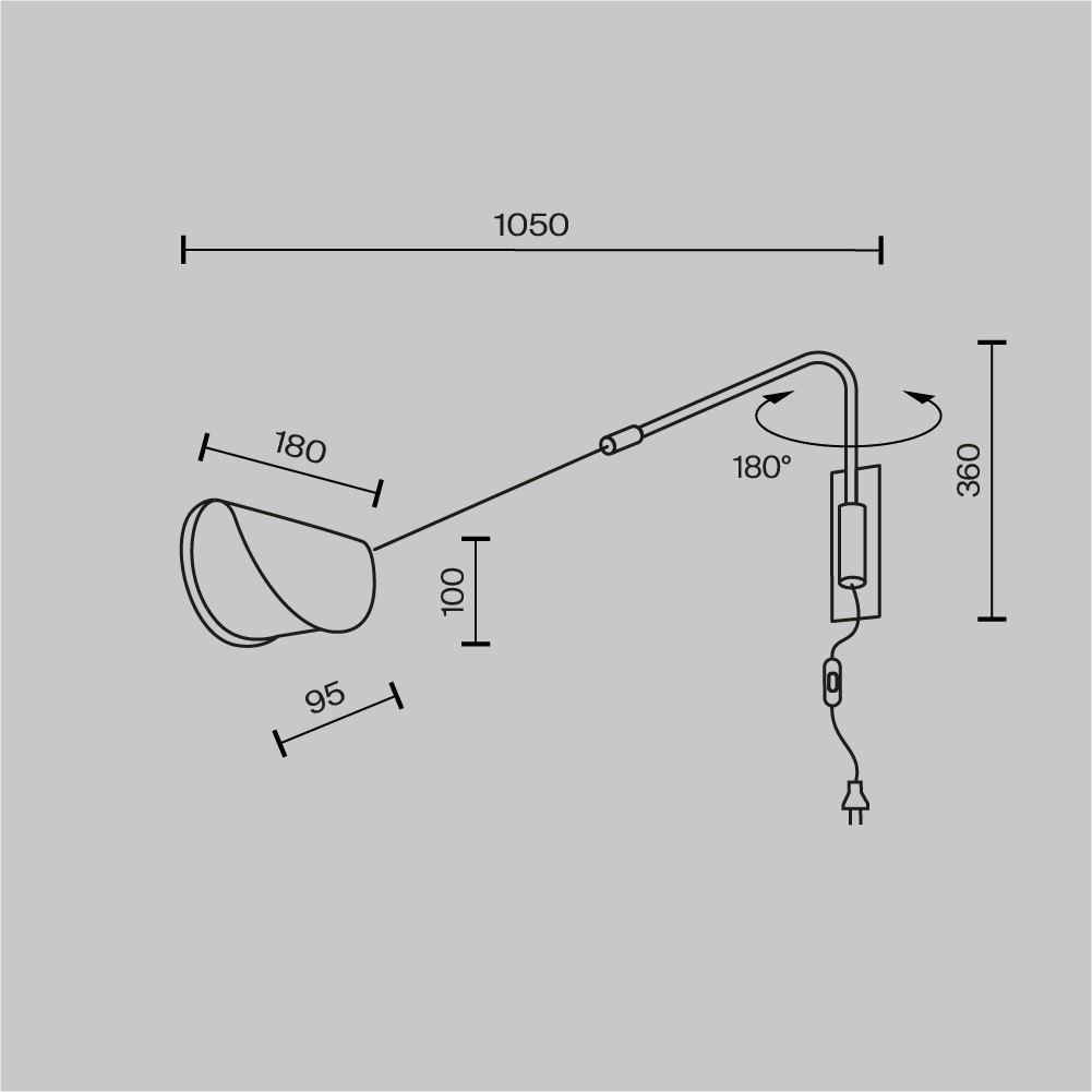 картинка Настенный светильник (бра) Maytoni MOD126WL-01B1 от магазина pro-decor.kz