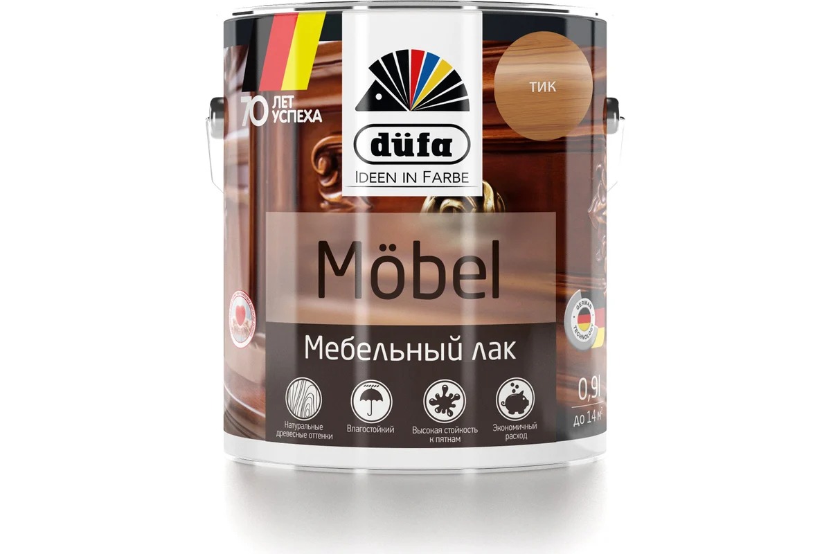 Купить Dufa Лак MOBEL мебельный тик 900мл Dufa Лак MOBEL мебельный тик 900мл