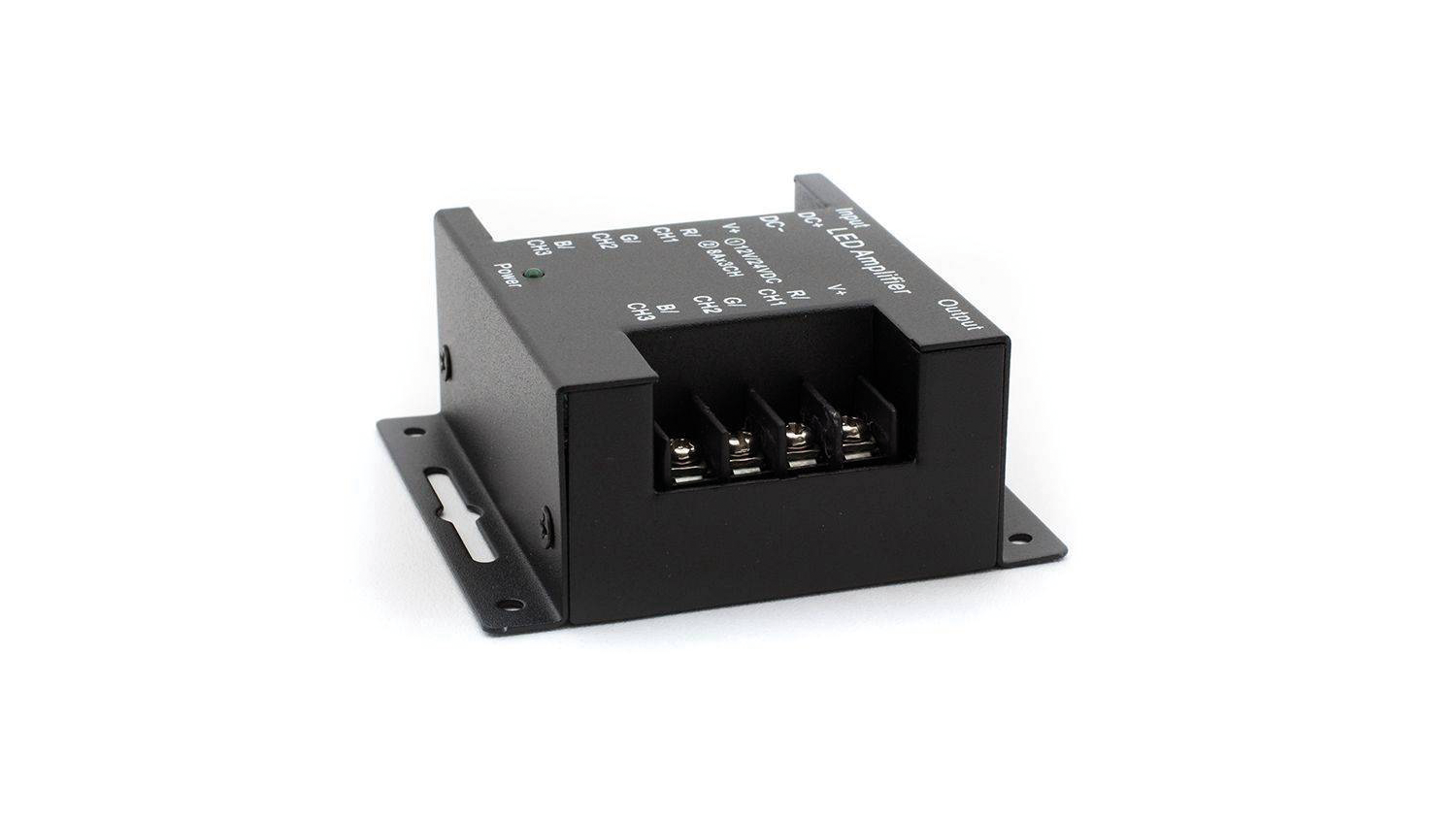 картинка Усилитель RGB,24А,черн., AMP-RGB-24A-Bl магазин pro-decor.kz являющийся официальным дистрибьютором в Казахстане картинка Усилитель RGB,24А,черн., AMP-RGB-24A-Bl от магазина pro-decor.kz