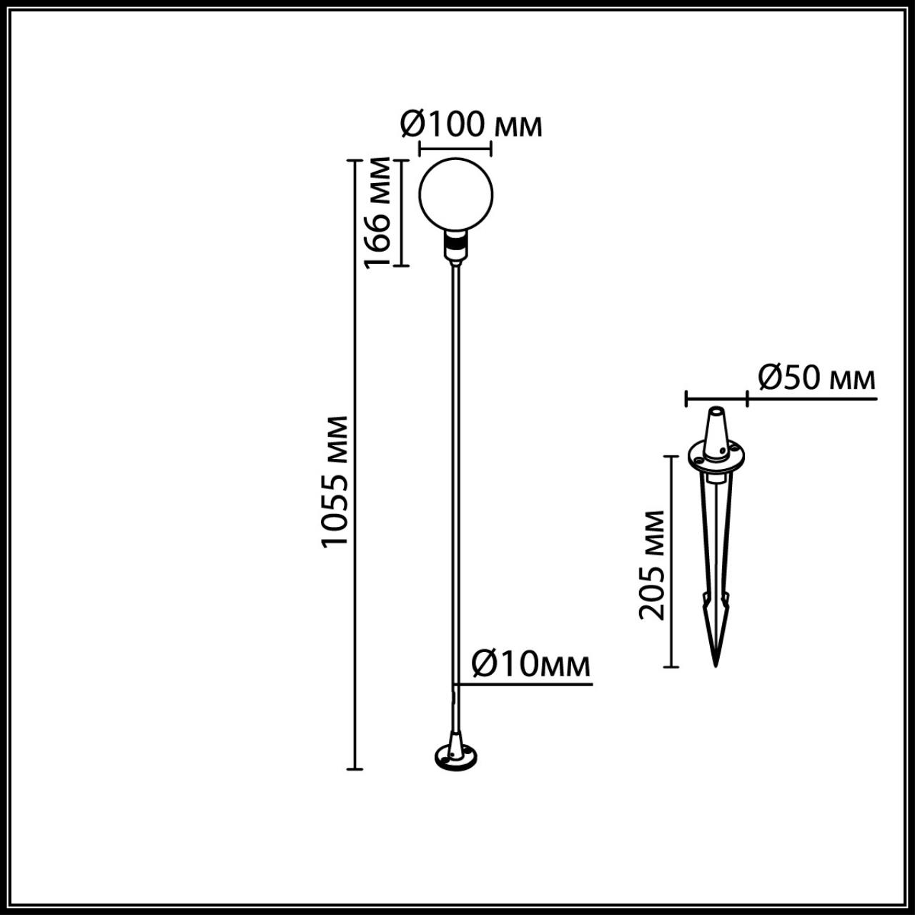 картинка 7121/2GLB NATURE Odeon Light Уличный светильник DANDE от магазина pro-decor.kz