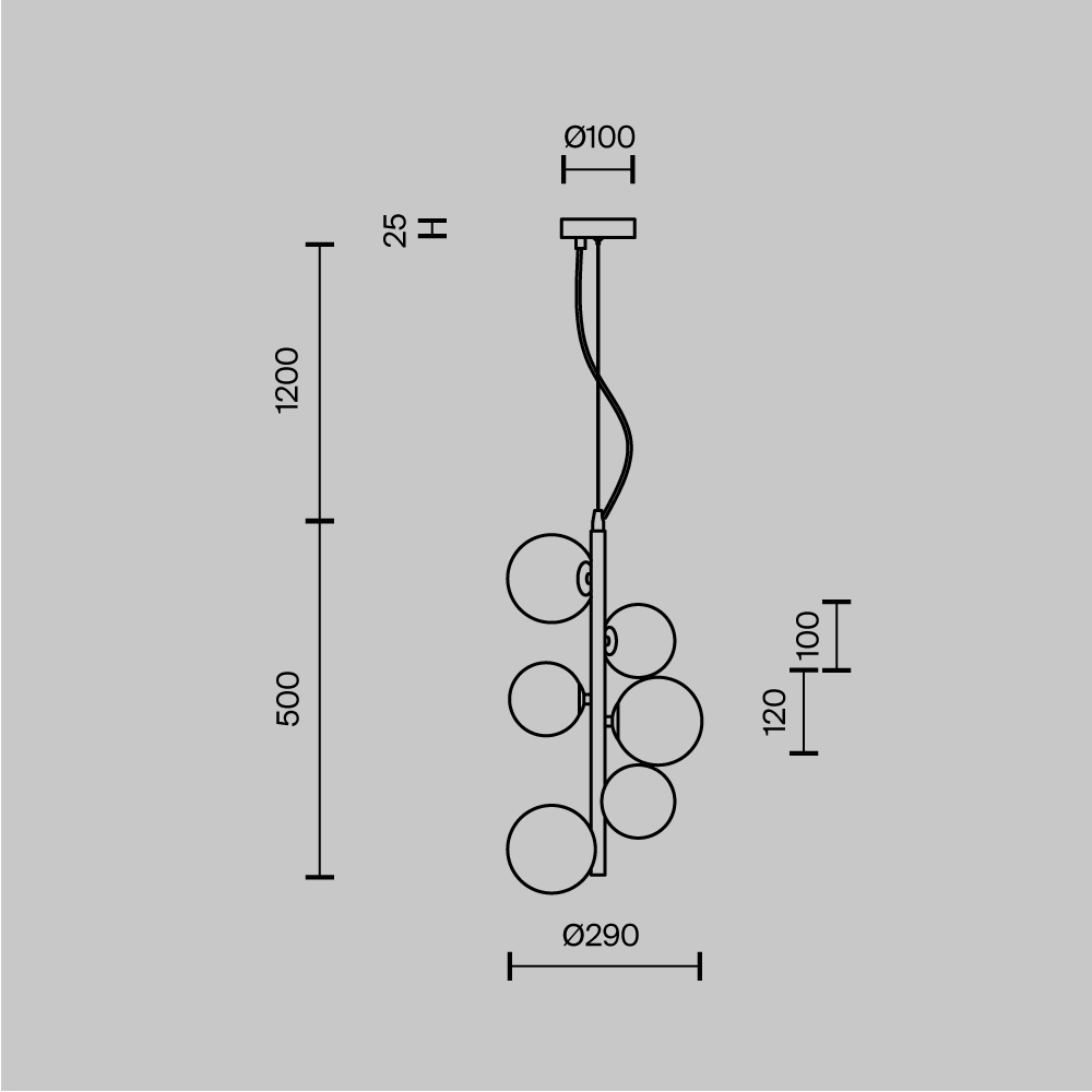 картинка Подвесной светильник Maytoni MOD545PL-06B Dallas от магазина pro-decor.kz