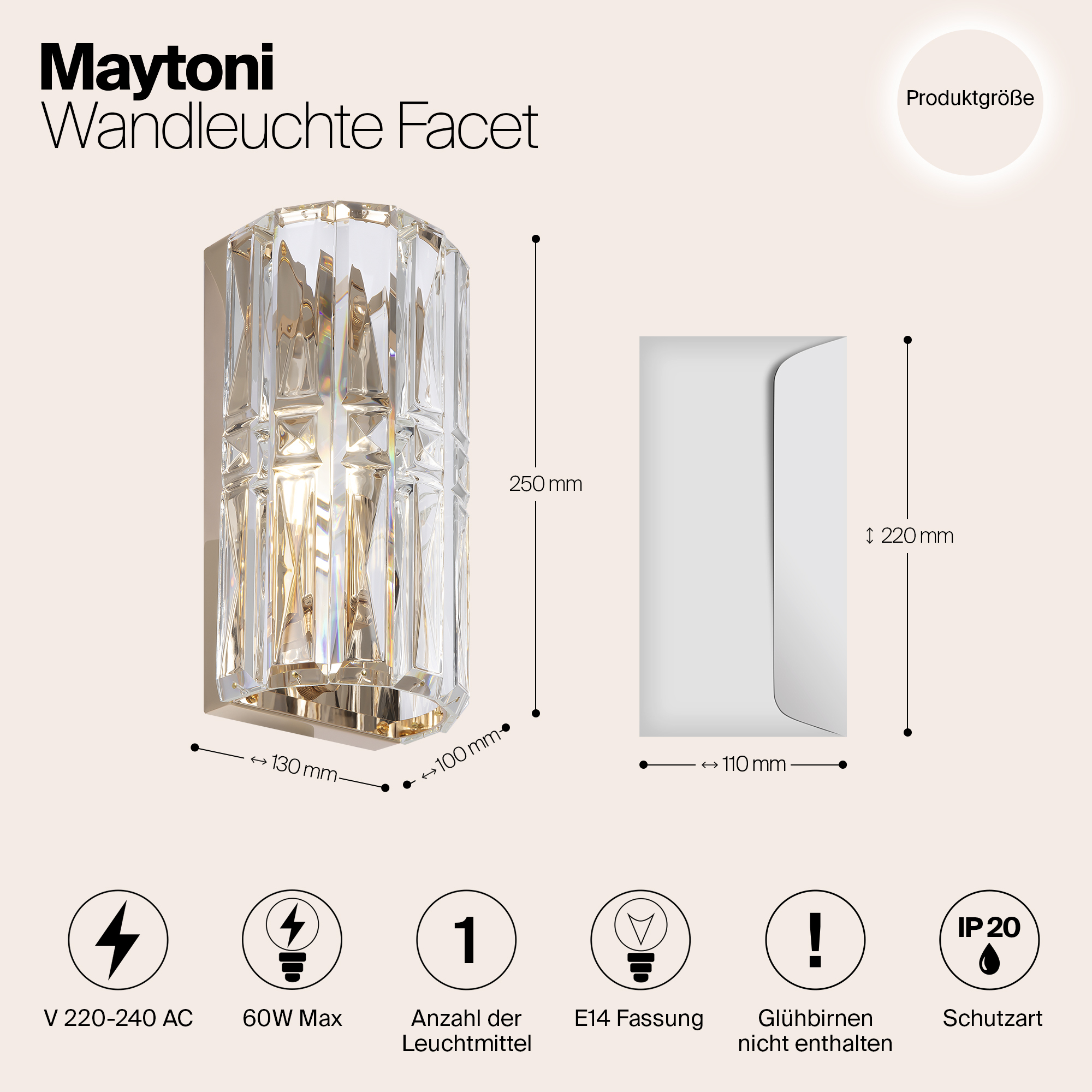 картинка Настенный светильник (бра) Maytoni MOD094WL-01G магазин pro-decor.kz являющийся официальным дистрибьютором в Казахстане картинка Настенный светильник (бра) Maytoni MOD094WL-01G от магазина pro-decor.kz