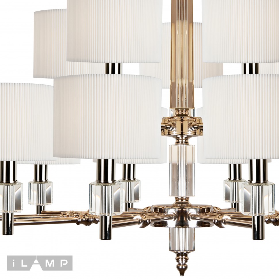 картинка Подвесная люстра iLamp Alexa P2404-10+5 Nickel от магазина pro-decor.kz