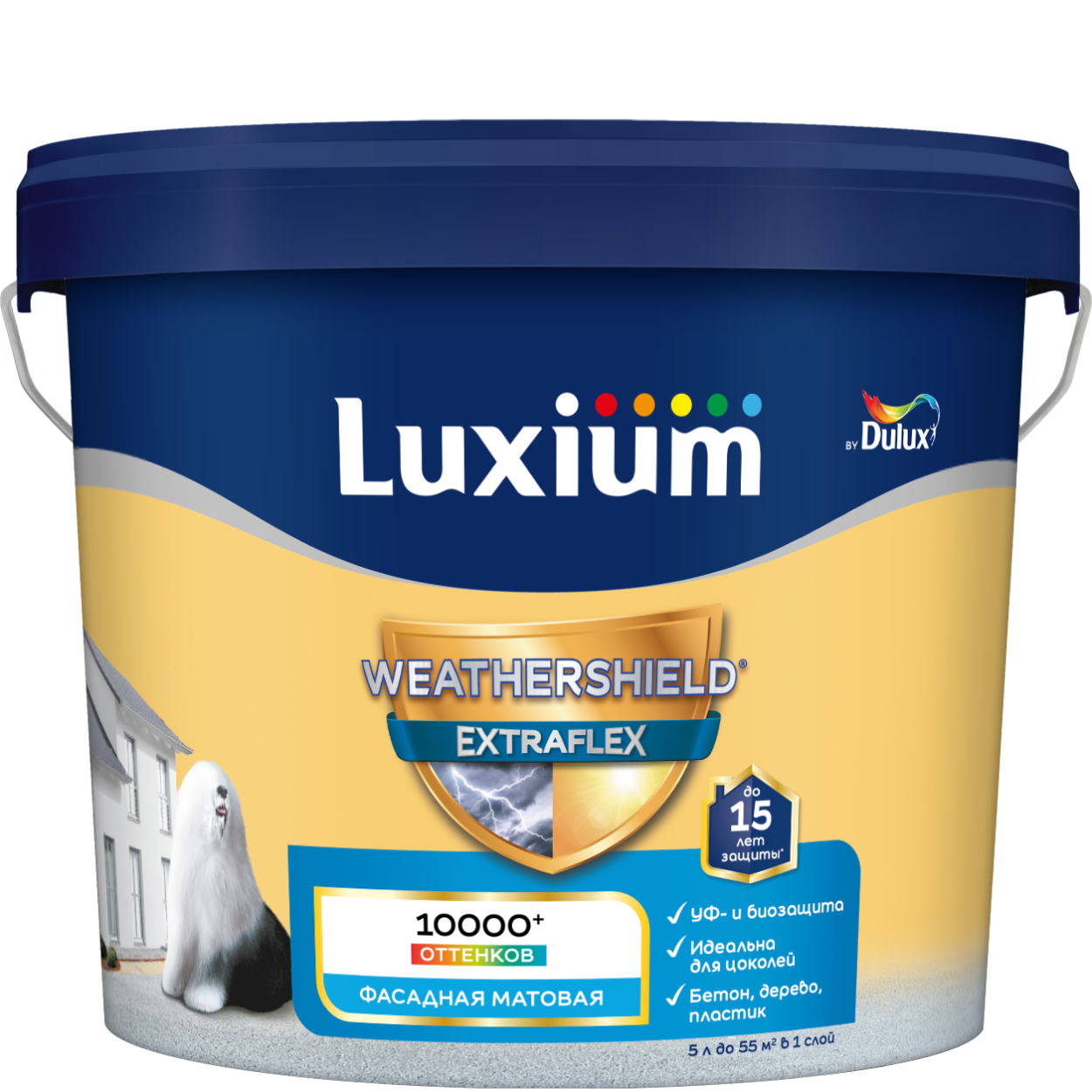 Купить Краска фасад Luxium Weathershield Extraflex BW5л Краска фасад Luxium Weathershield Extraflex BW5л