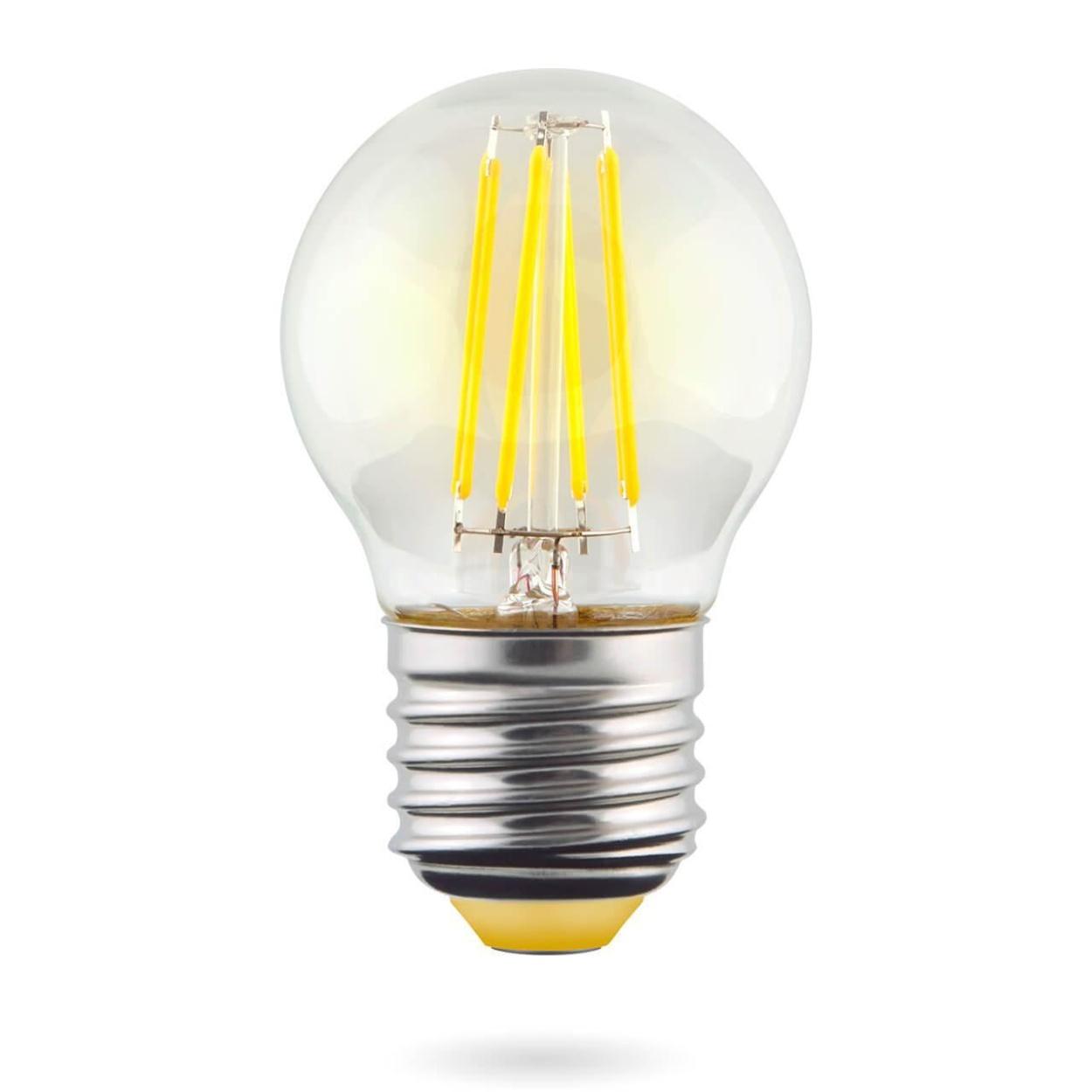 картинка Лампа светодиодная филаментная Voltega E27 6W 2800К прозрачная VG10-G1E27warm6W-F 7023 от магазина pro-decor.kz
