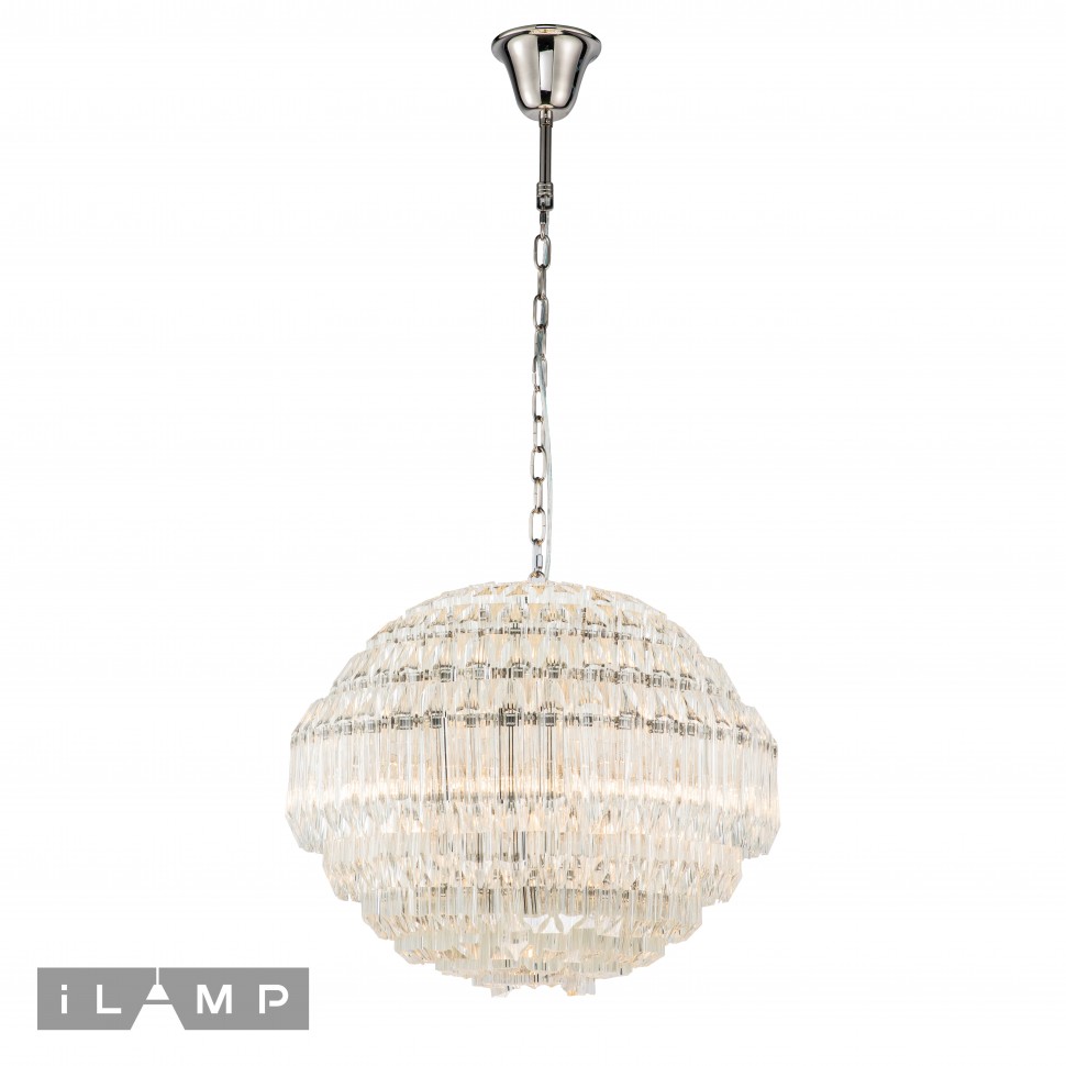 картинка Подвесная люстра iLamp Manhattan 103D-10 Nickel от магазина pro-decor.kz