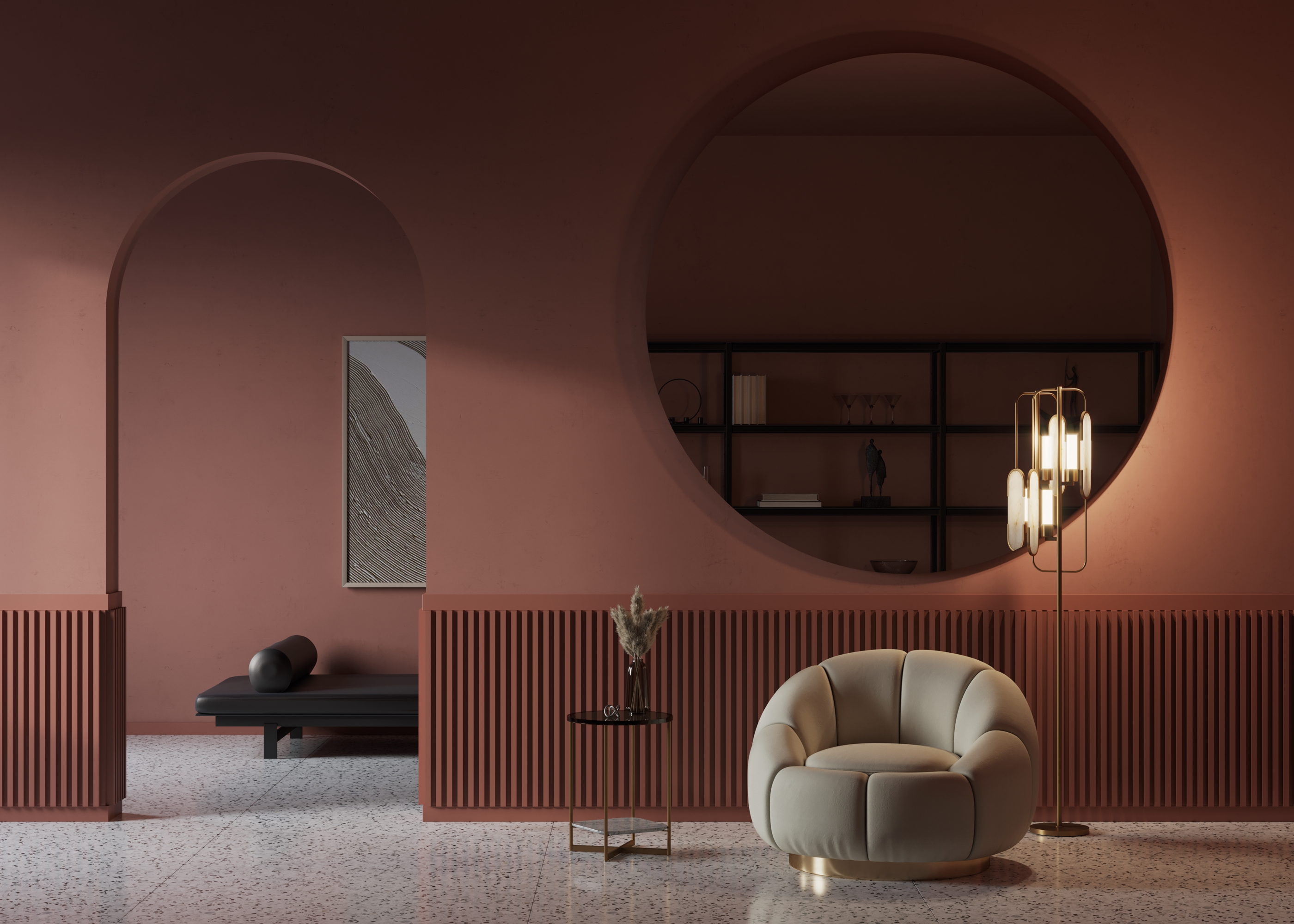 картинка Напольный светильник (торшер) Maytoni MOD099FL-02G от магазина pro-decor.kz
