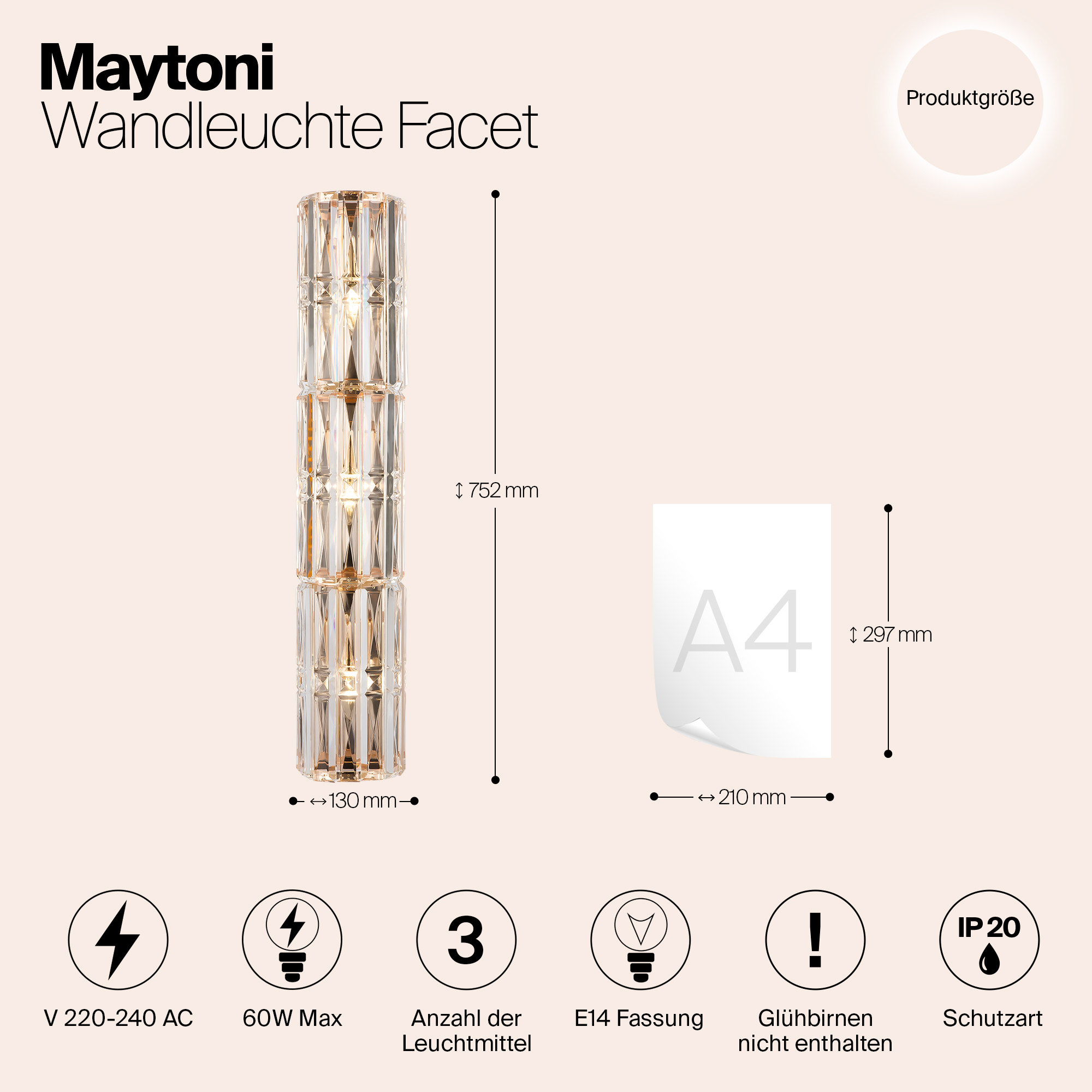 картинка Настенный светильник (бра) Maytoni MOD094WL-03G магазин pro-decor.kz являющийся официальным дистрибьютором в Казахстане картинка Настенный светильник (бра) Maytoni MOD094WL-03G от магазина pro-decor.kz