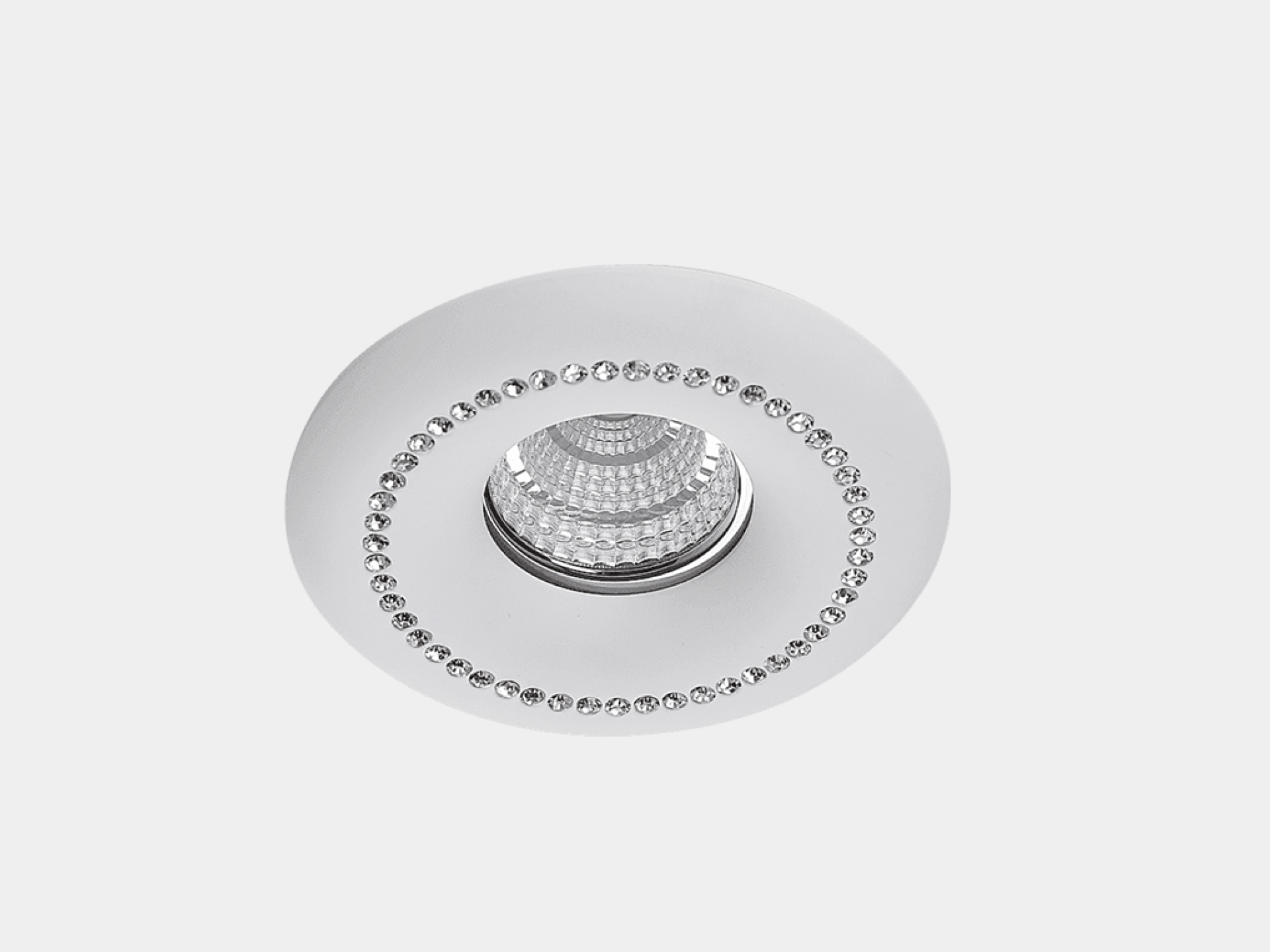 картинка NC1769R-FW Встраиваемая рамка мат бел MR16 /HARM-R3-F/ от магазина pro-decor.kz