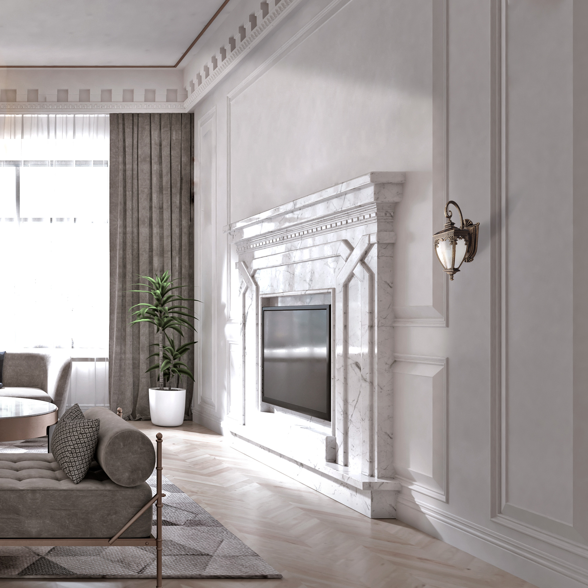 картинка Настенный светильник Maytoni Fleur O414WL-01GB от магазина pro-decor.kz