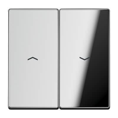 картинка Клавиша двойная жалюзийная Jung LS 990 блестящий хром GCR2995P от магазина pro-decor.kz