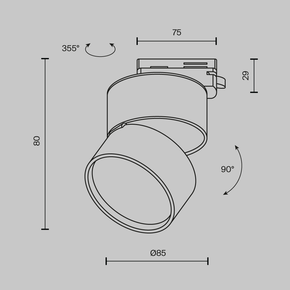 картинка Трековый светильник Technical TR007-1-12W3K-W-1 от магазина pro-decor.kz