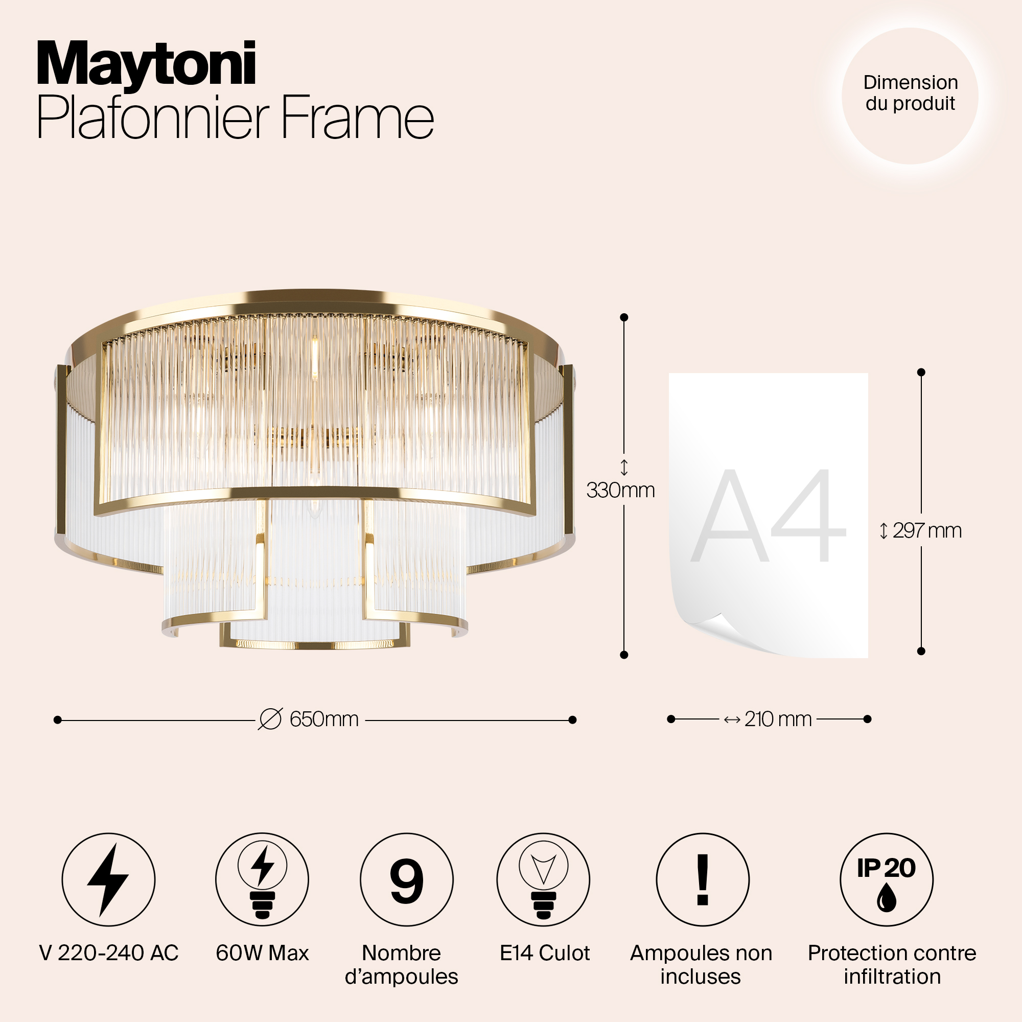 картинка Люстра Maytoni MOD174CL-09G от магазина pro-decor.kz