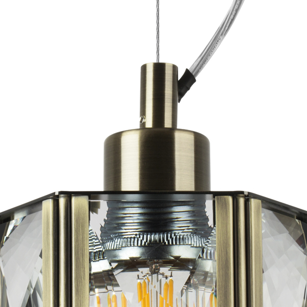 картинка 722013 Люстра LIMPIO 1х40W E27 БРОНЗА/ПРОЗРАЧНЫЙ магазин pro-decor.kz являющийся официальным дистрибьютором в Казахстане картинка 722013 Люстра LIMPIO 1х40W E27 БРОНЗА/ПРОЗРАЧНЫЙ от магазина pro-decor.kz