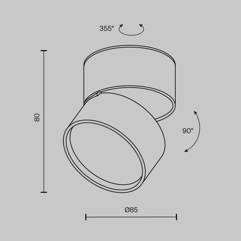 картинка Потолочный светильник Technical C024CL-12W4K-B-1 от магазина pro-decor.kz