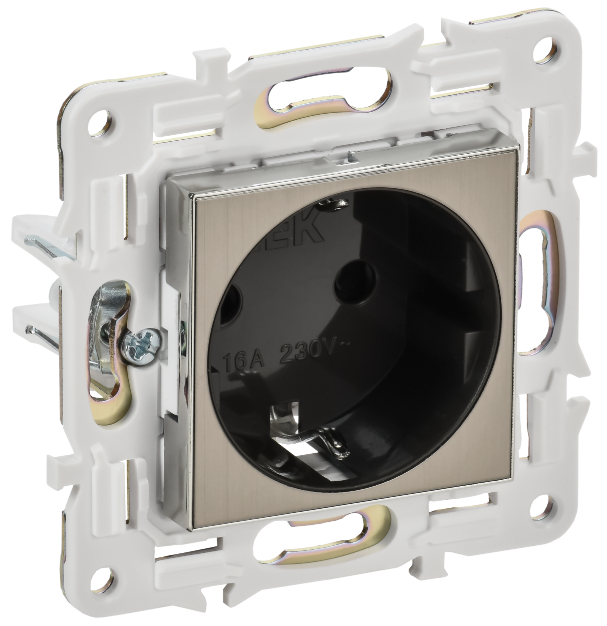 картинка SKANDY Роз. с з/к/ш 16А б/к SK-R06N никель IEK магазин pro-decor.kz являющийся официальным дистрибьютором в Казахстане картинка SKANDY Роз. с з/к/ш 16А б/к SK-R06N никель IEK от магазина pro-decor.kz