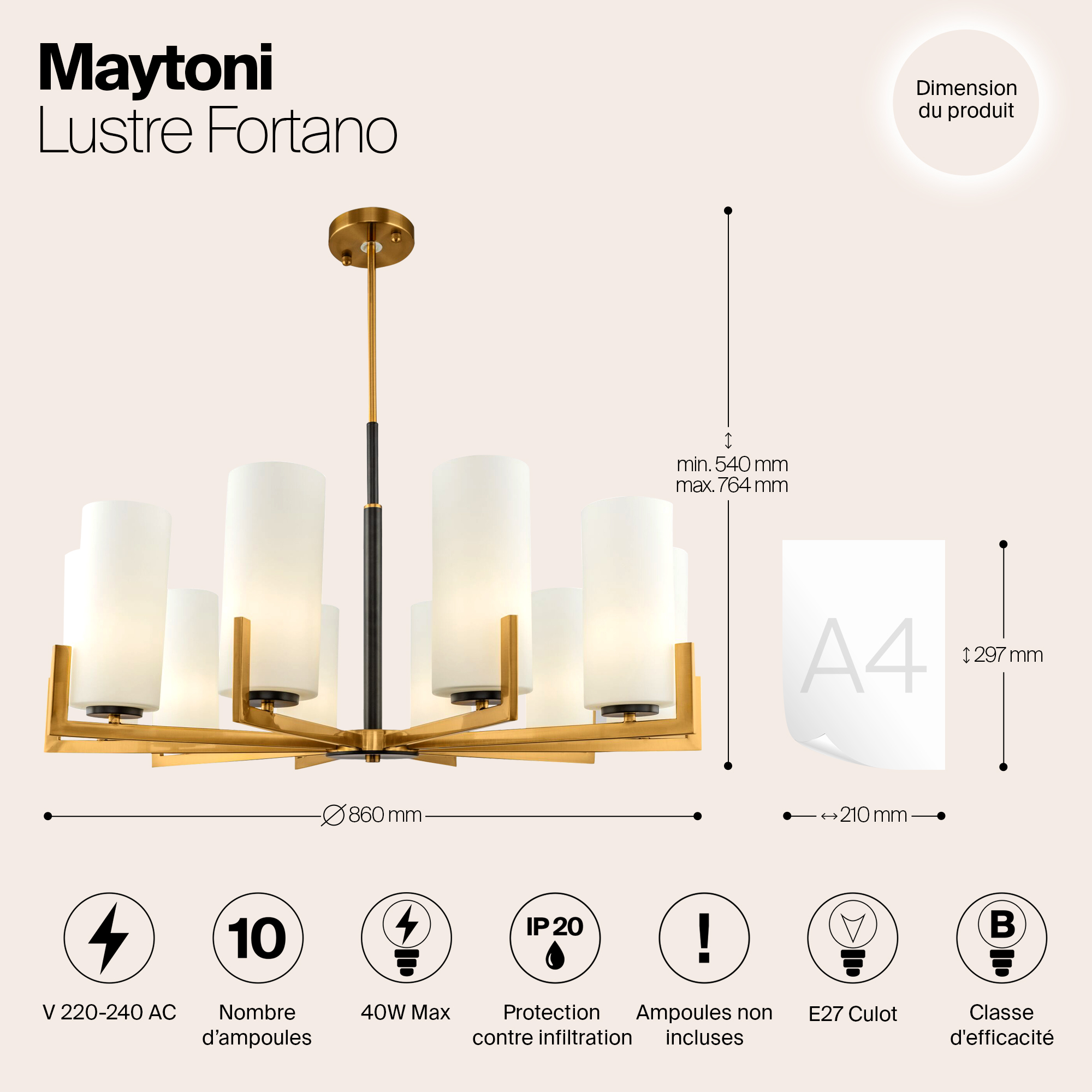 картинка Подвесная люстра Maytoni Fortano MOD089PL-10BS магазин pro-decor.kz являющийся официальным дистрибьютором в Казахстане картинка Подвесная люстра Maytoni Fortano MOD089PL-10BS от магазина pro-decor.kz