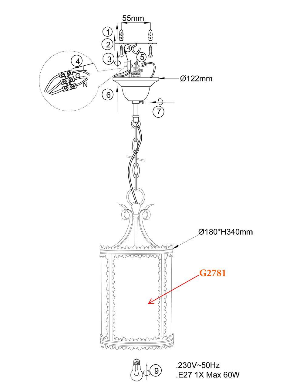 картинка Подвесной светильник Odeon Light 2781/1 от магазина pro-decor.kz