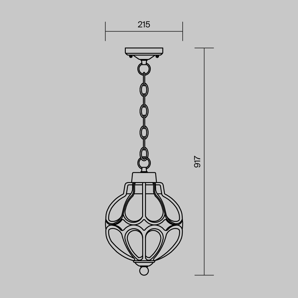 картинка Уличный подвесной светильник Maytoni Via O024PL-01G от магазина pro-decor.kz