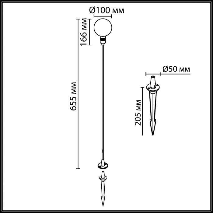 картинка 7121/2GL NATURE Odeon Light Уличный светильник DANDE от магазина pro-decor.kz