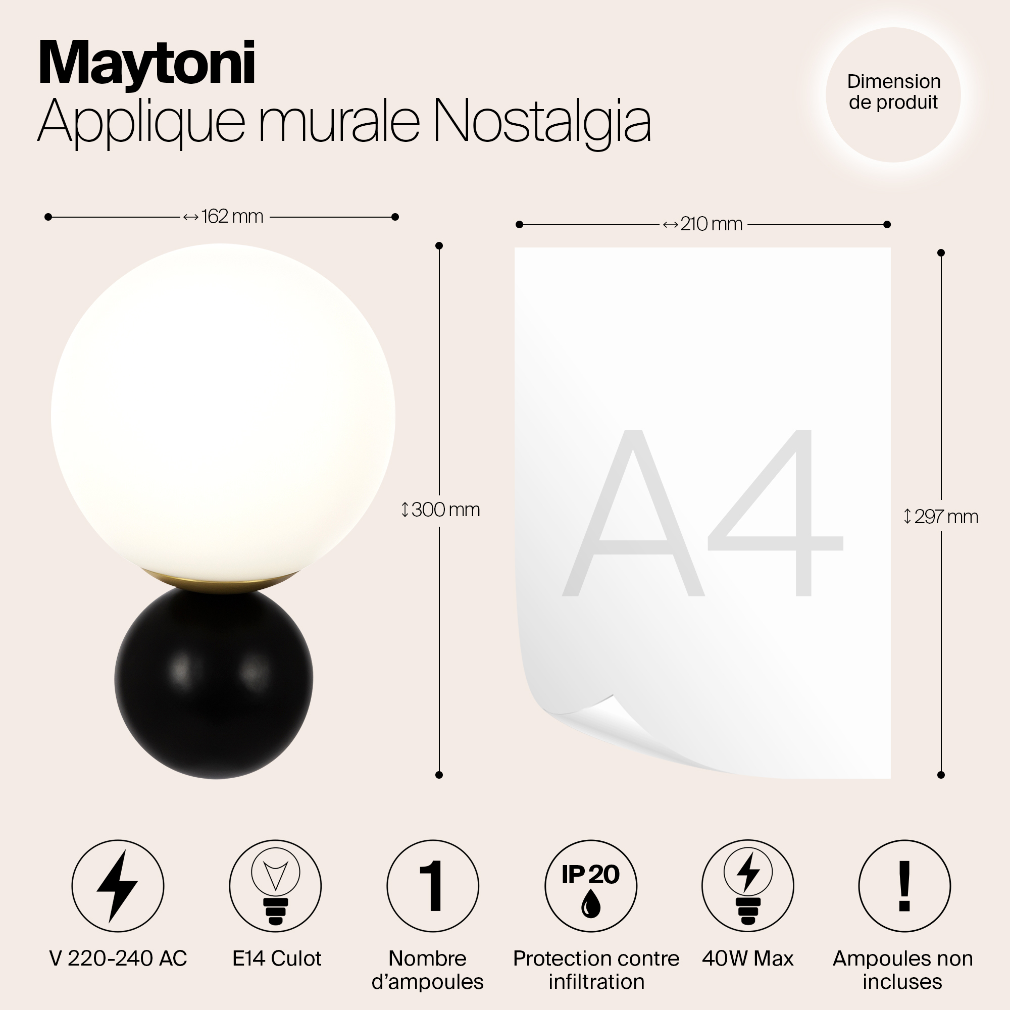 картинка Настенный светильник (бра) Maytoni MOD048WL-01G магазин pro-decor.kz являющийся официальным дистрибьютором в Казахстане картинка Настенный светильник (бра) Maytoni MOD048WL-01G от магазина pro-decor.kz