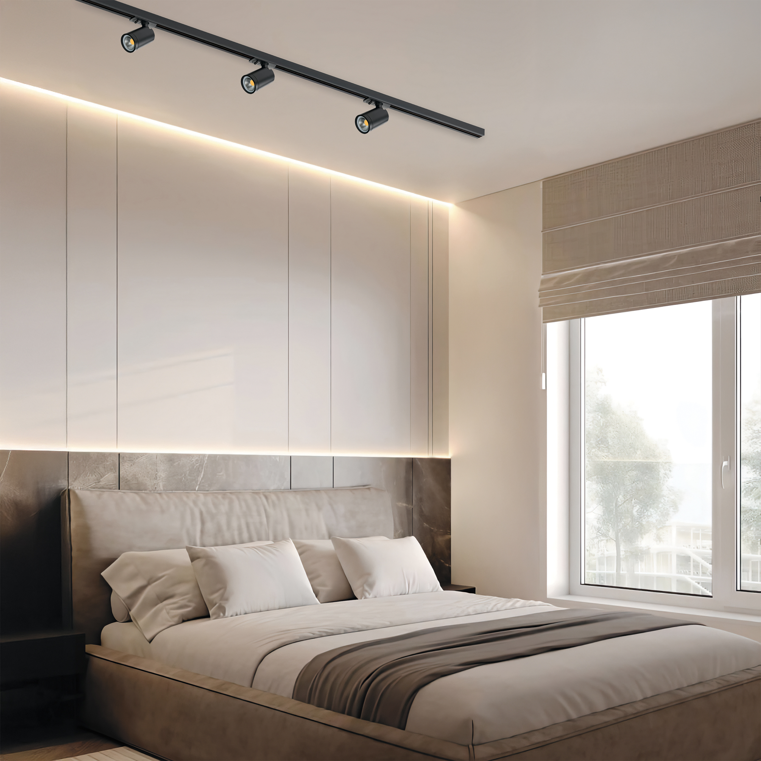 картинка 212937 Светильник для1-фазного трека PVC RULLO GU10 ЧЕРНЫЙ от магазина pro-decor.kz