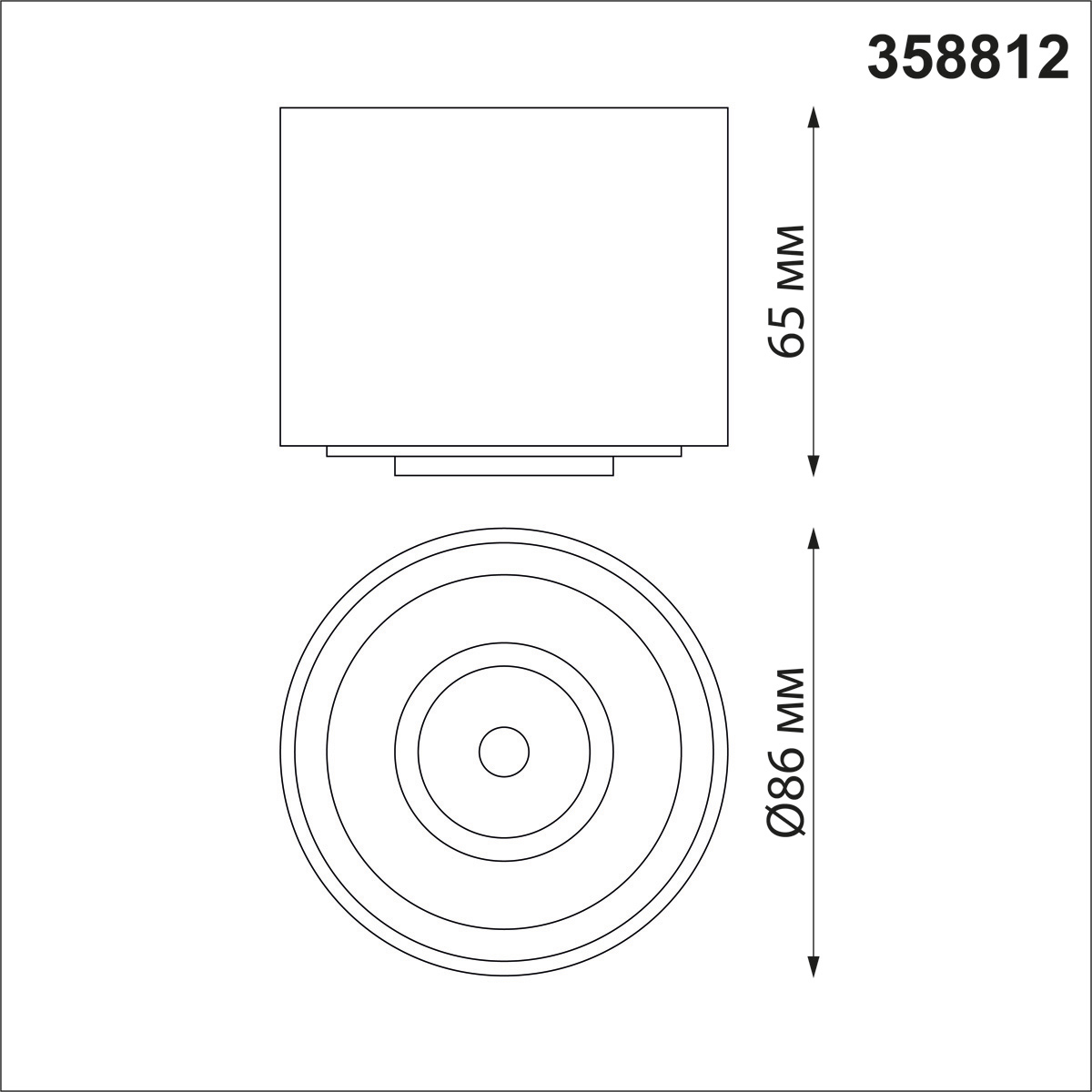 картинка Потолочный светодиодный светильник Novotech Over Gesso 358812 от магазина pro-decor.kz