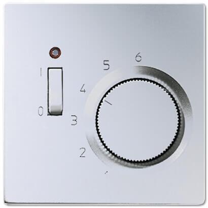 картинка Термостат комнатный 10(4)А 24V 50/60 Hz Jung LS 990 алюминий TRAL241 от магазина pro-decor.kz