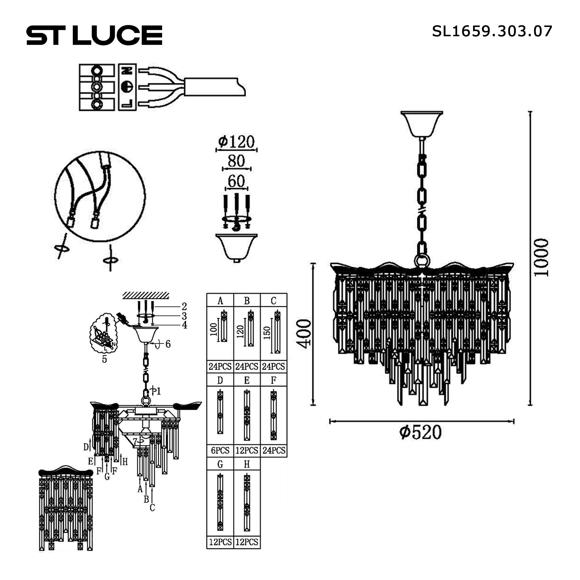 картинка SL1659.303.07 Люстра подвесная ST-Luce  от магазина pro-decor.kz