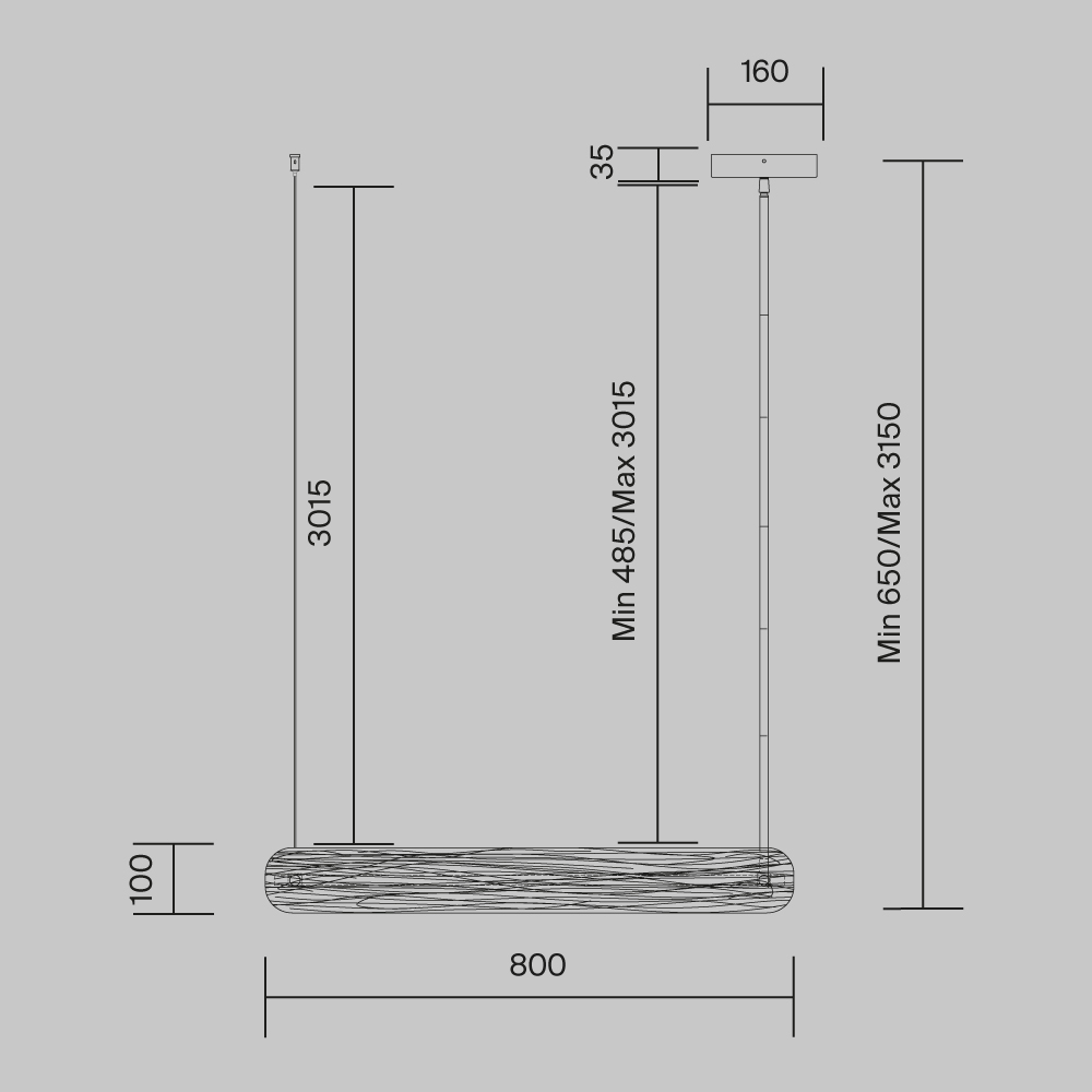 картинка Подвесной светильник Maytoni MOD439PL-L20BSK Frostum от магазина pro-decor.kz