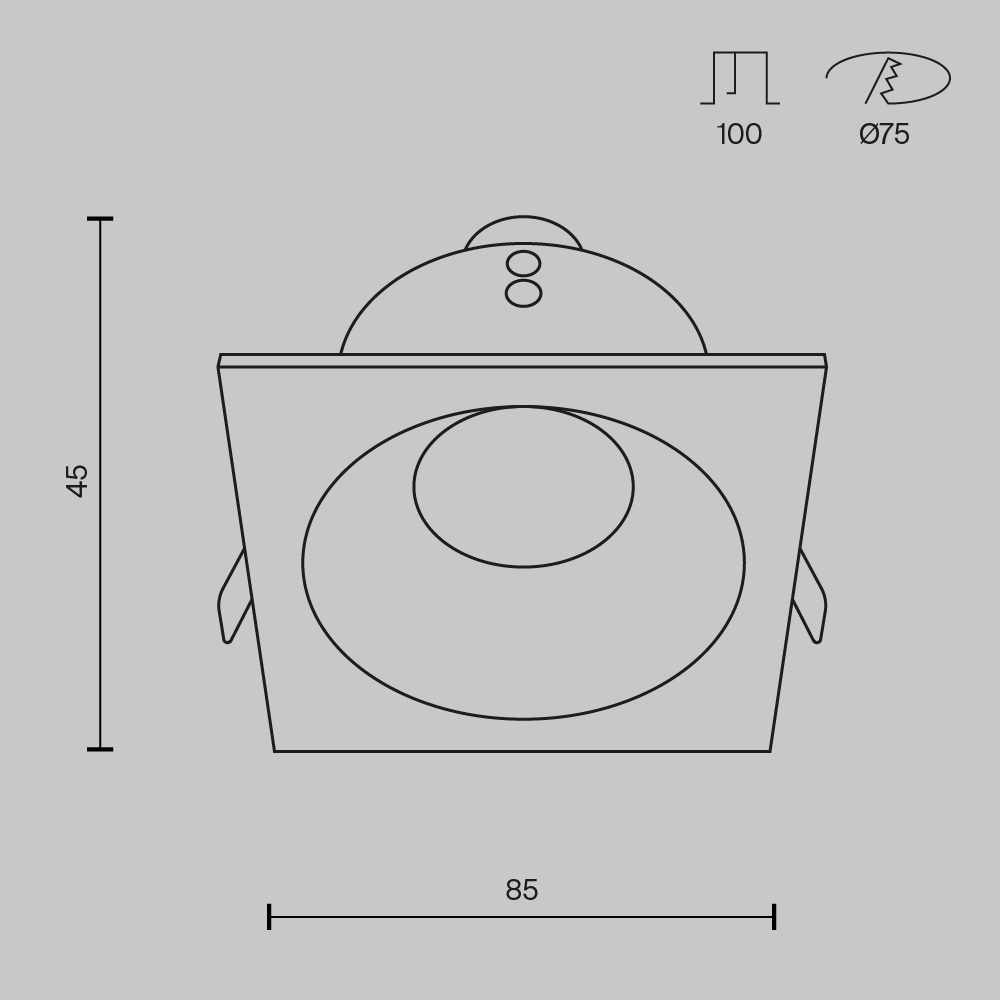картинка Встраиваемый светильник Maytoni Zoom DL033-2-01W от магазина pro-decor.kz