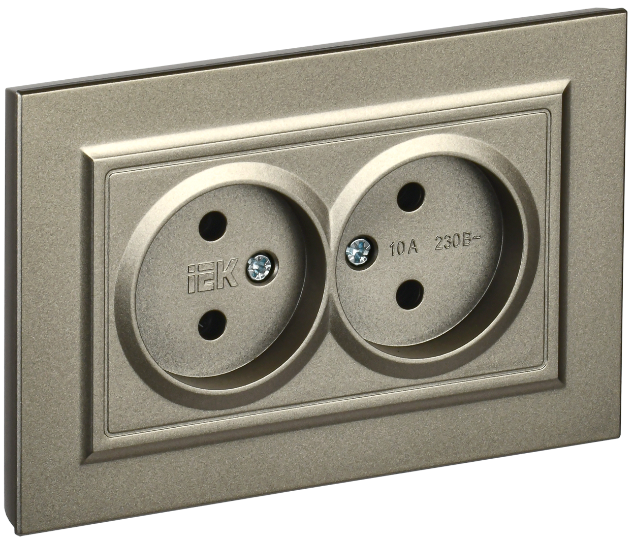 картинка BRITE Роз. 2-я без з/к/ш 10А в сб. РС12-2-БрШ шамп. IEK от магазина pro-decor.kz