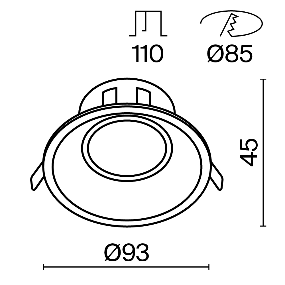 картинка Встраиваемый светильник Maytoni Dot DL028-2-01W от магазина pro-decor.kz