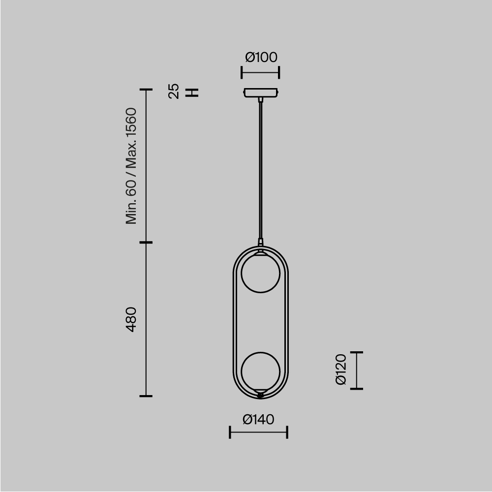 картинка Подвесной светильник Maytoni MOD013PL-02BS1 от магазина pro-decor.kz