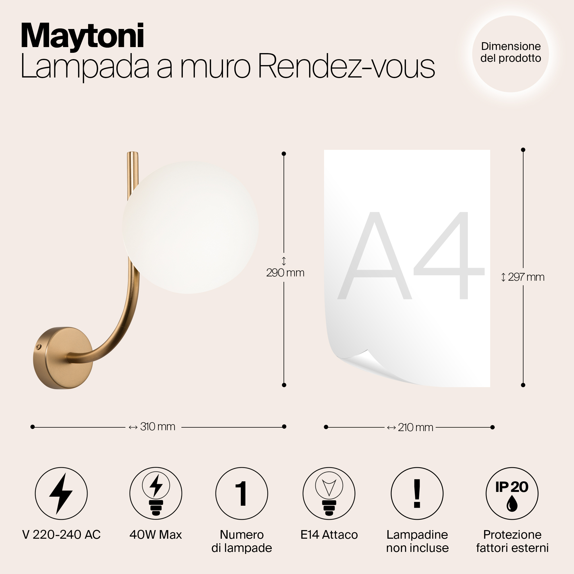картинка Бра Maytoni MOD109WL-01BS от магазина pro-decor.kz