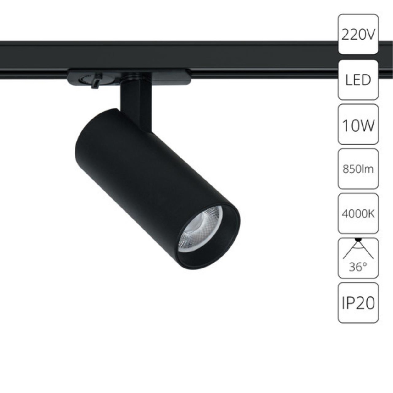 картинка Трековый светильник Arte Lamp BENE A1945PL-1BK от магазина pro-decor.kz