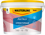 Краска Masterline Akrikor Структурная мат BC 9л