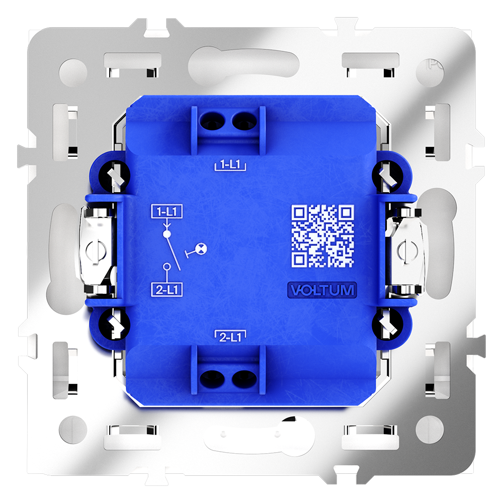 картинка Выключатель встраиваемый VOLTUM S70 одноклавишный с подсветкой 10А, (кашемир) VLS010203 от магазина pro-decor.kz