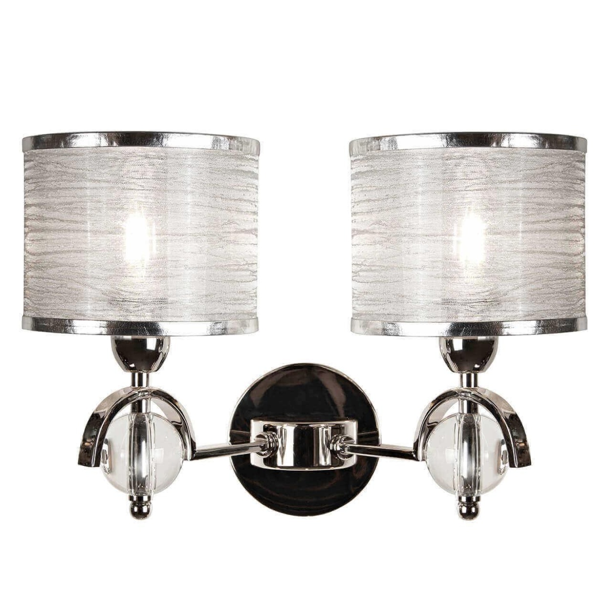 картинка Бра iLamp Chelsea W2400-2 Nickel от магазина pro-decor.kz