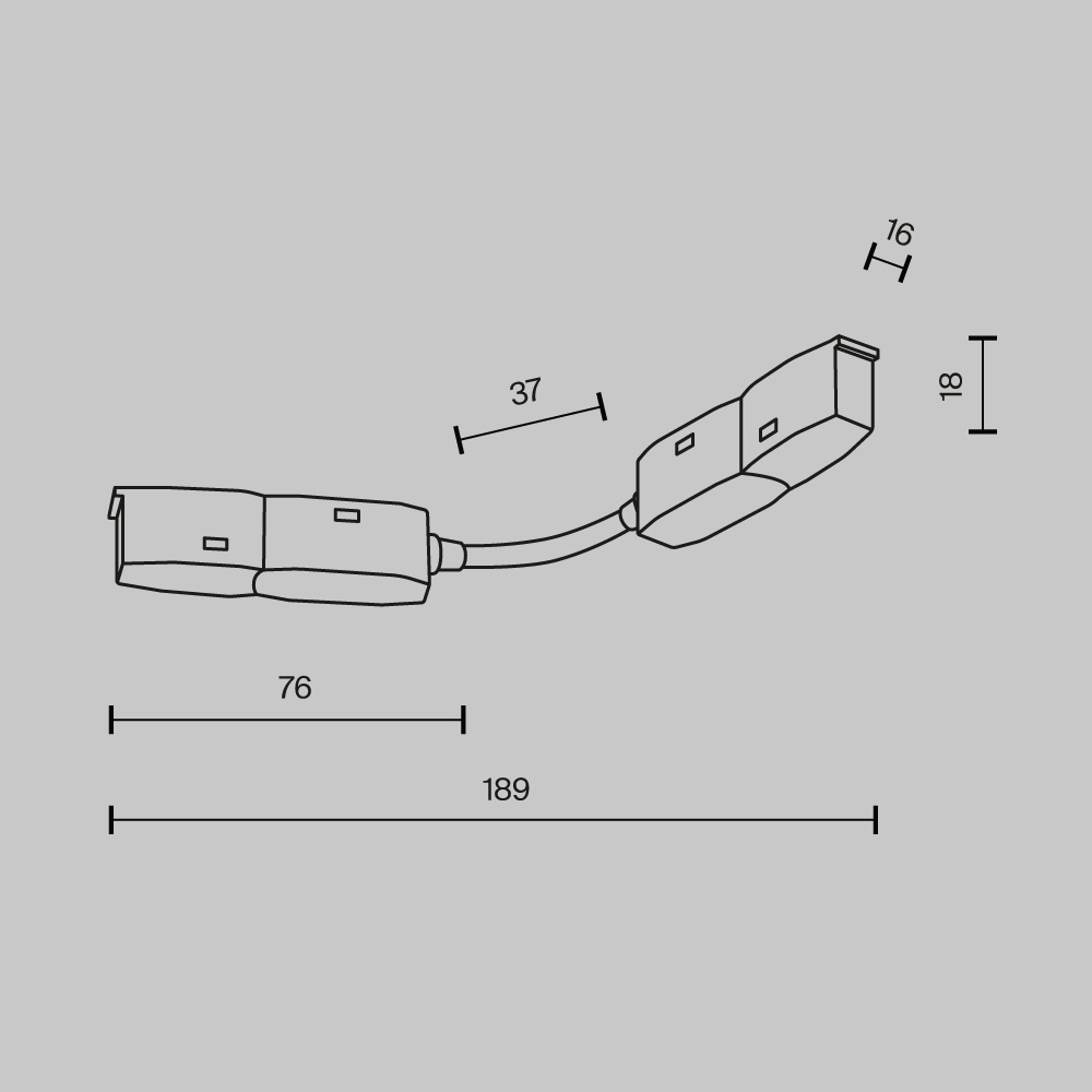 картинка Комплектующие для трековой системы Technical TRA034CS-B от магазина pro-decor.kz
