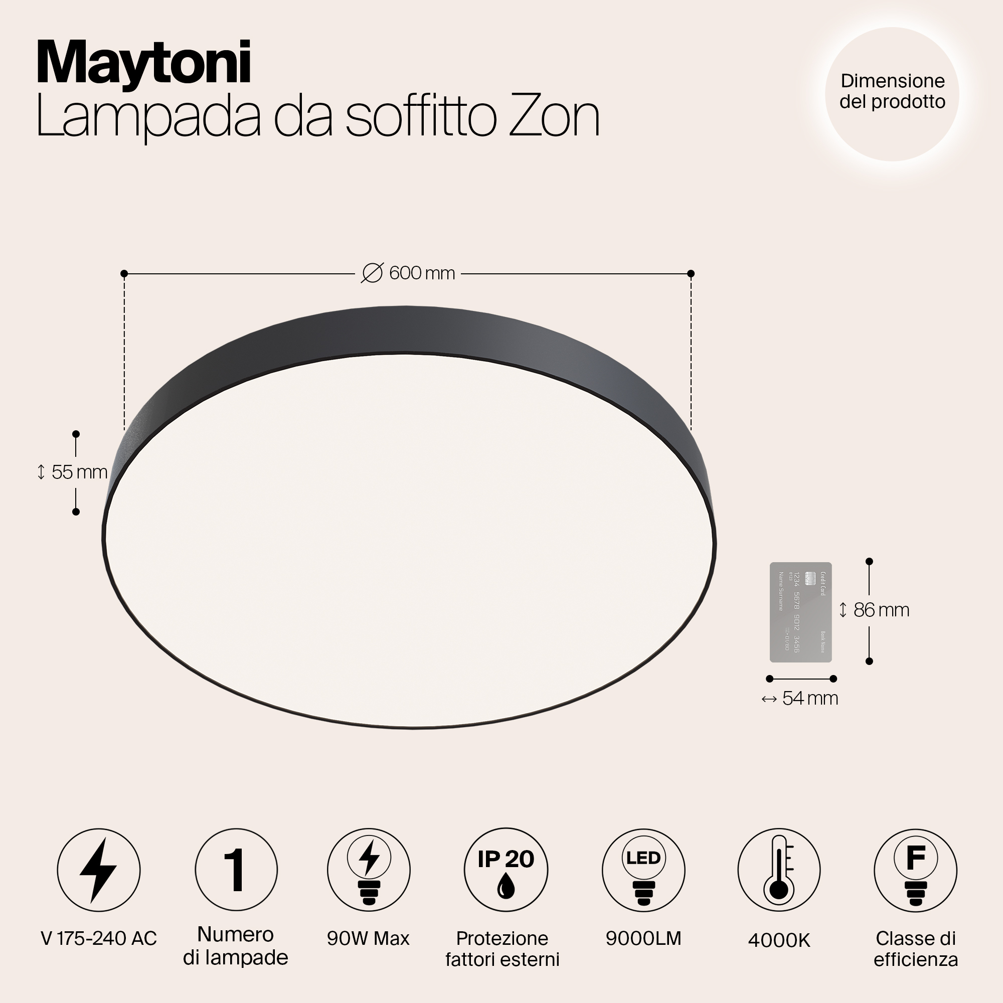 картинка Потолочный светодиодный светильник Maytoni Zon C032CL-L96B4K от магазина pro-decor.kz